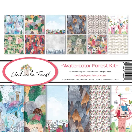Reminisce Collection Kit 12"X12"-Watercolor Forest {1}