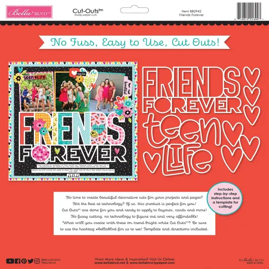 Bella Blvd Teen Vibe Caitlyn Cut-Outs-Friends Forever {1}
