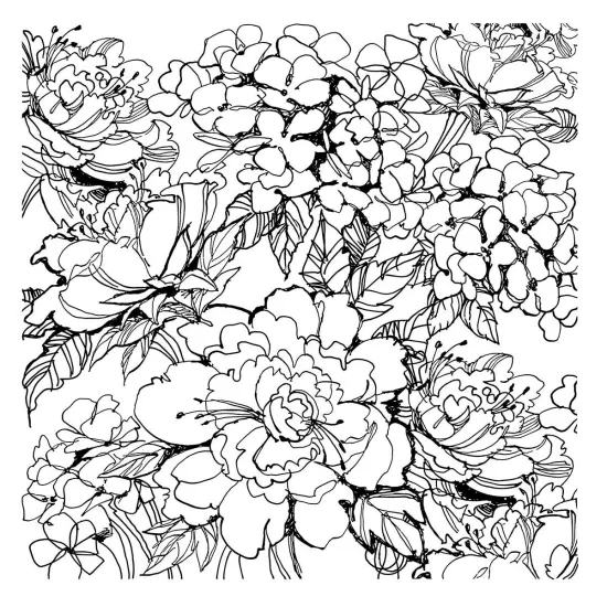 Stampendous Cling Rubber Stamp From Beautiful Backgrounds-Floral Garden {3}