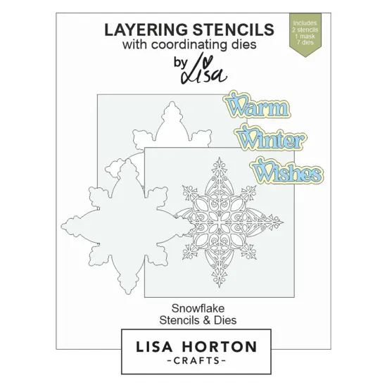 Lisa Horton Crafts Layering Stencils And Dies-Snowflake {1}