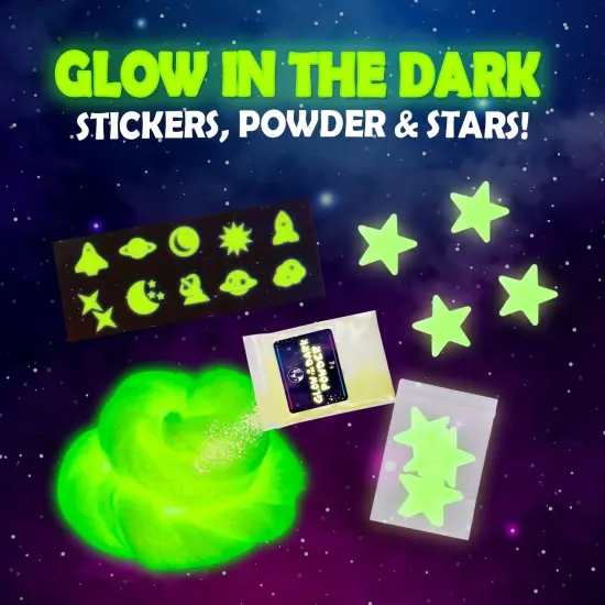 Original Stationery Galaxy Slime Kit, Slime Maker Set with Glow in The Dark Stickers, Dark Powder to Make Glitter & Galactic Slimes, Fun Slime Kit for Girls and Birthday Gifts for Girl, Ages 7-14 {2}
