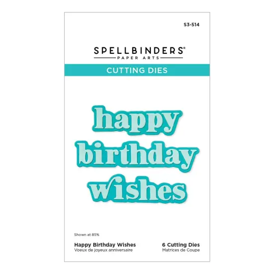 Spellbinders Etched Die From The Out And About Collection-Happy Birthday Wishes {1}