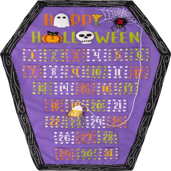 Bucilla Felt Wall Hanging Applique Kit-Halloween Countdown {1}