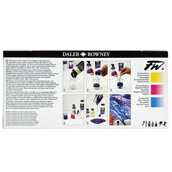Daler-Rowney FW Acrylic Ink Pouring Set 4/Pkg-Assorted Colors {4}