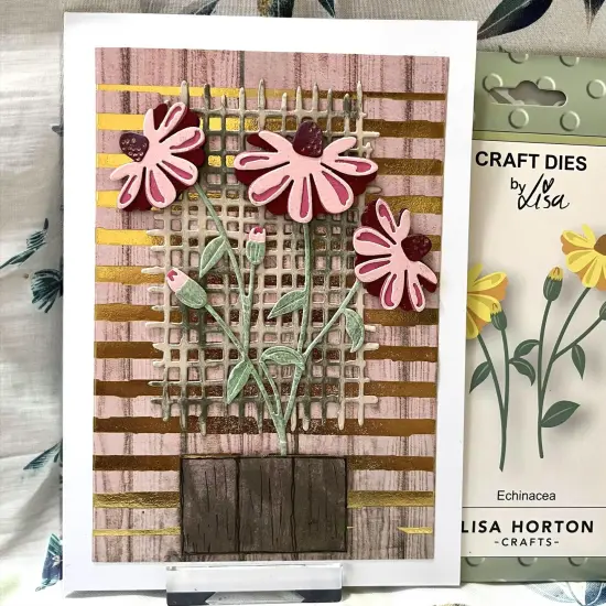 Lisa Horton Crafts Layering Dies-Echinacea {7}