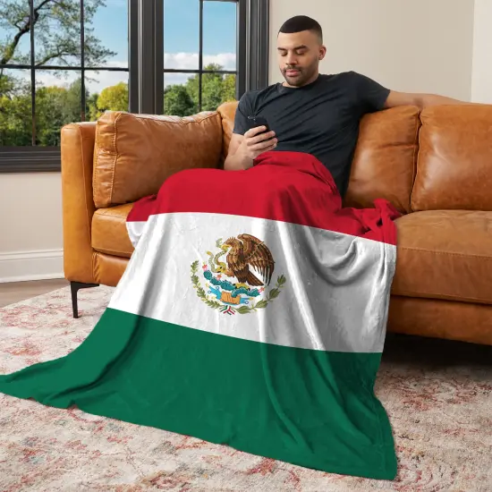 Country Flag Silk Touch Throw Blanket Mexico {3}