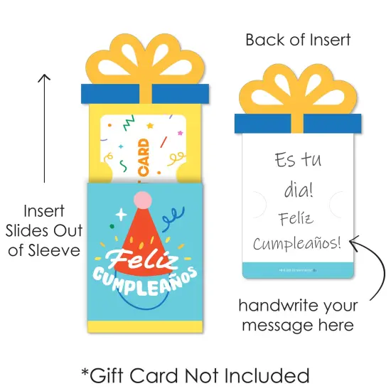 Big Dot of Happiness Feliz Cumpleanos - Happy Birthday Party Money and Gift Card Sleeves - Nifty Gifty Card Holders - Set of 8 {5}
