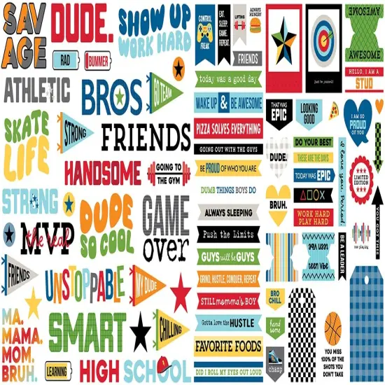 Bella Blvd Cardstock Ephemera-Words, Teen Vibe Carson {3}