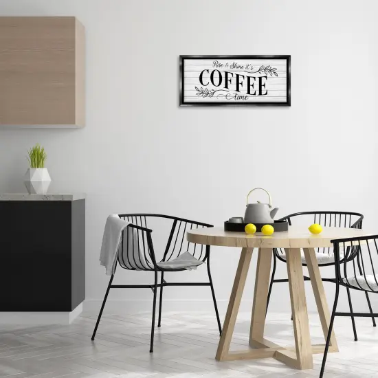 Stupell Industries Rise & Shine Coffee Time Floater Framed Canvas Wall Art Design by Natalie Carpentieri {2}
