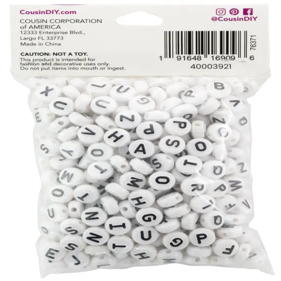 ROUND ALPHA BEADS WHT/SLVR-ROUND ALPHA BEADS WHT/SLVR {3}