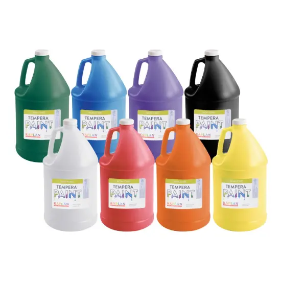 Kaplan Early Learning Company Kaplan Tempera Paint Gallon Assortment - Set of 8 {1}