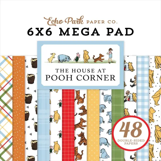 Echo Park Double-Sided Cardmakers Mega Paper Pad 6"X6"-The House At Pooh Corner {1}