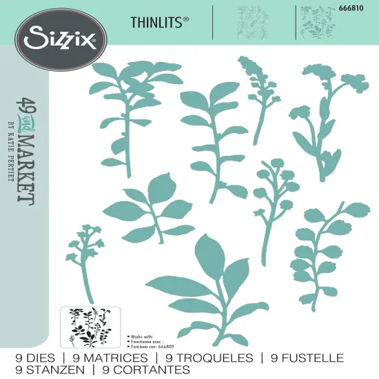 Sizzix Framelits Die Set By 49 And Market -Fine Stems 02 {1}