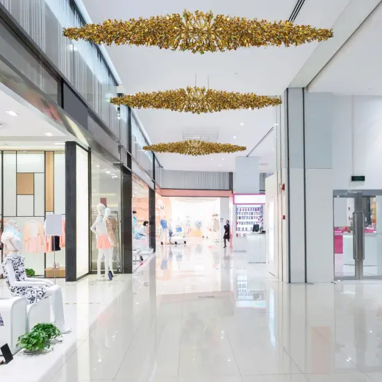 GKI/Bethlehem Lighting LED Lighted Commercial Manhattan Lightspray Christmas Swag - 9' - Gold {4}