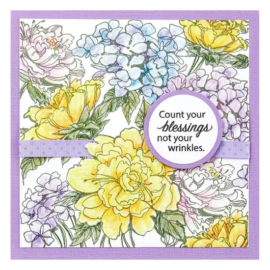 Stampendous Cling Rubber Stamp From Beautiful Backgrounds-Floral Garden {4}