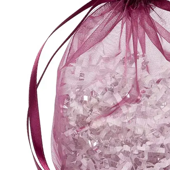 Wide Round Flat Bottom Organza Bags 6 1/2 '' X 4 '' X 7 '' for Gift Bags Plum {5}
