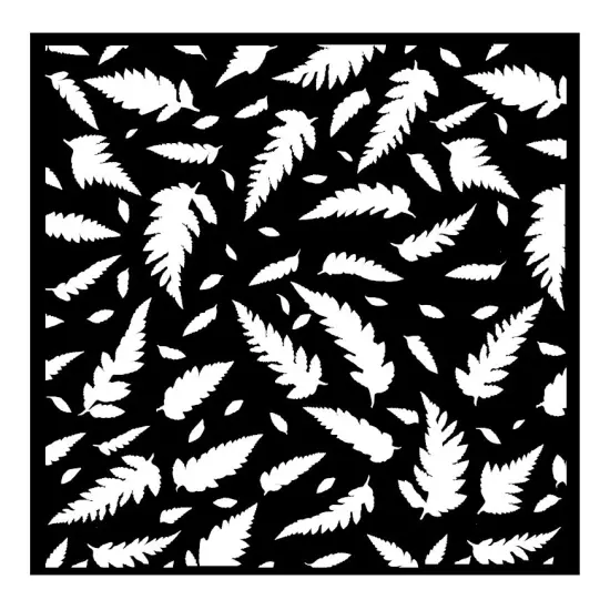 Stamperia Stencil 7"X7"-Forest Leaves Pattern {3}