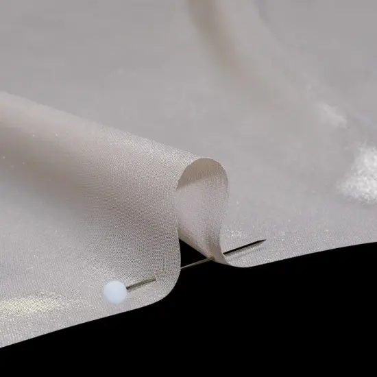 1 Yard Silver on Pink Liquid Sheen Metallic Polyester Chiffon Sheer 60" Width Fabric {3}