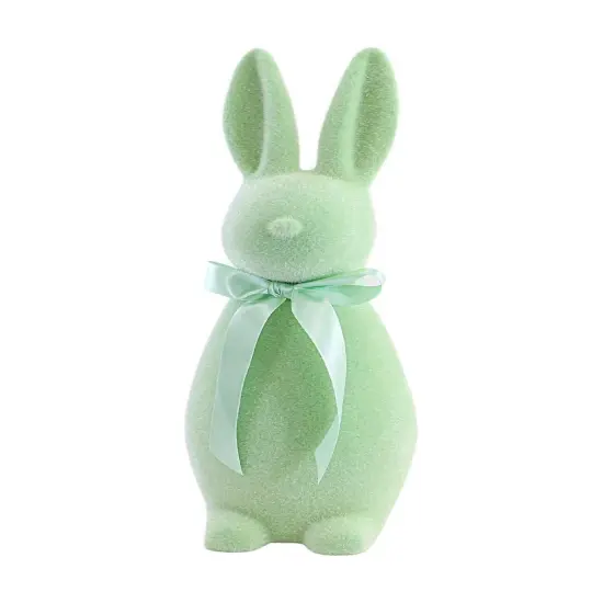 16" Flocked Button Nose Bunny (WH0139) Mint {1}