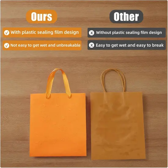 8 pcs Neon Gift Bags with Handles, Small 4.72"x2.95"x8.26" Bright Color Gift Wrap Paper Bag Party Favor Bag Boutique Retail Bags for Wedding Birthday Baby Shower Wedding {4}