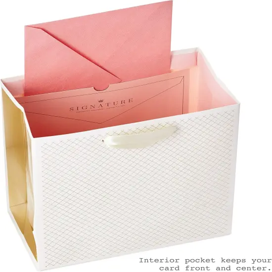 Signature 7" Medium Birthday Gift Bag with Tissue Paper (Pink Flowers) {3}