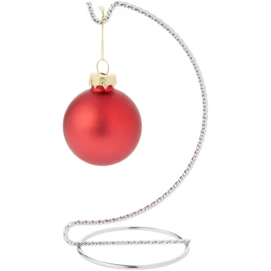 Bard's Twisted Silver Ornament Stand, 6" H x 2.625" W x 2.625" D {3}