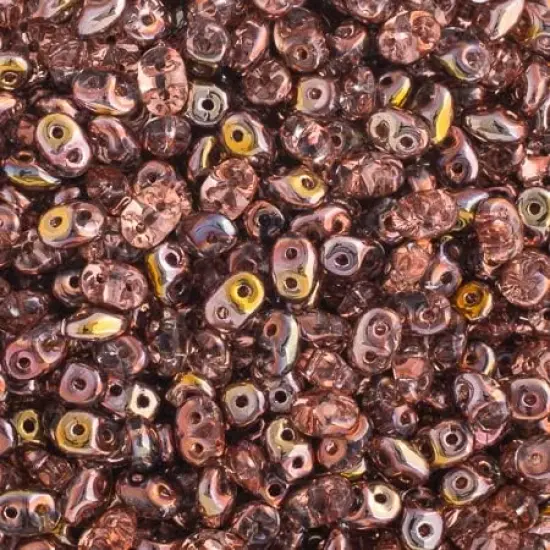 Matubo 2-Hole Czech Glass Gold Superduo Beads, 100g Crystal Capri Gold {1}