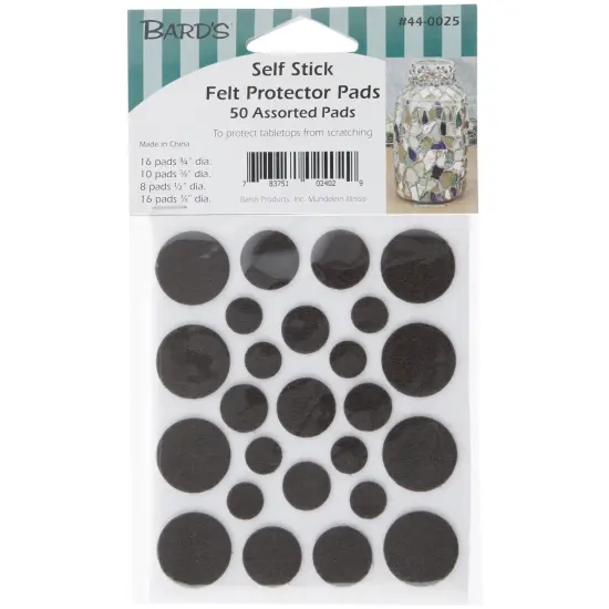 Bard's Brown Circular 50 Assorted Felt Protector Pads {1}