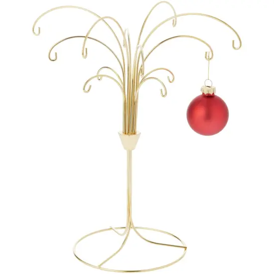 Bard's 12 Arm Gold-toned Ornament Stand, Tree, 11.5" H x 10" W x 10" D {3}
