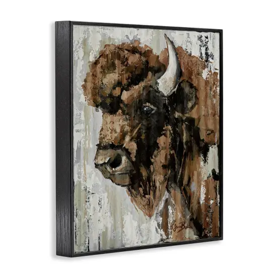 Stupell Industries Abstract Bison Visage Framed Giclee Design by Sara Baker {3}