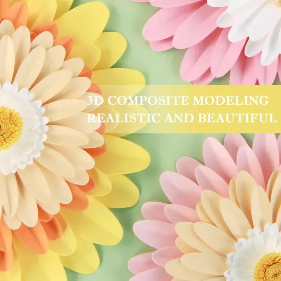 Spring Daisy Giant Paper Flower, 3D Large Flower Wall Decor, Artificial Flower for Backdrop Decoration {2}