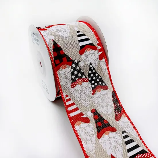 Designer' Shop Holiday Gnomes wired edge ribbons WR 63-5133 2.5" x 10 yards {1}