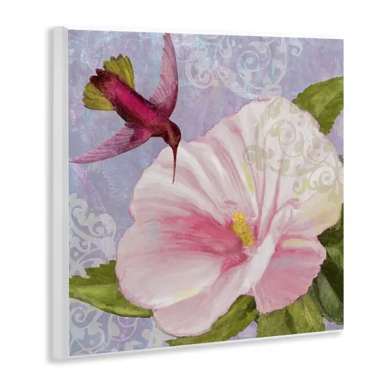 Stupell Industries Hummingbird with White Flower Wall Plaque Design by Sasha {3}