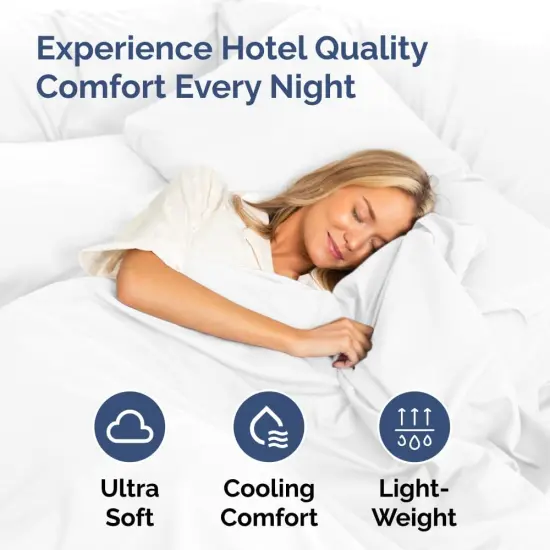 King Pillow Cases Set of 2 - Hotel Quality Queen Pillowcase Covers - Ultra-Soft, Comfortable, Cozy Bedding for Women, Men, Kids & Teens - Wrinkle Free & Machine Washable - White (No Pillows Included) {3}