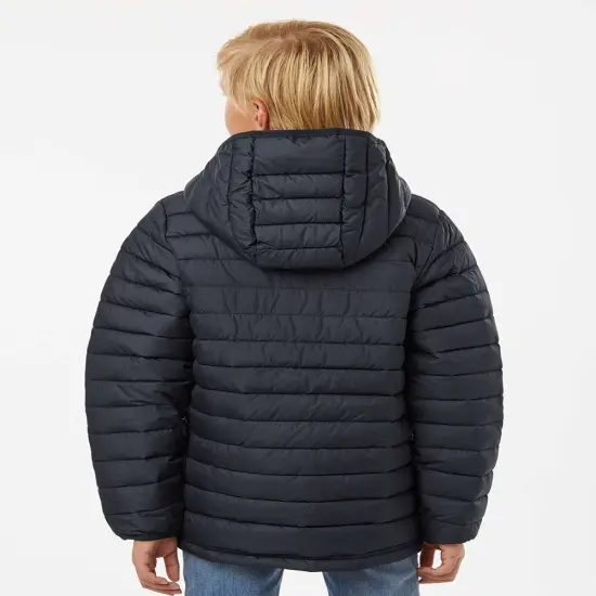 Columbia&reg; Youth Powder Lite Hooded Jacket Black {7}
