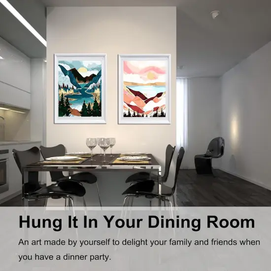 Sunset Lake Mountains Paint by Numbers {3}