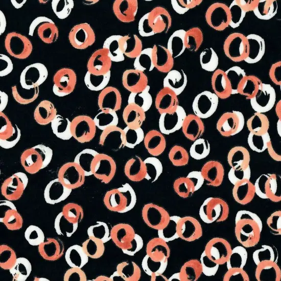 1 Yard Geometric DTY Print Fabric Soft Stretch Material 58/60 Inches Wide BLACK {1}