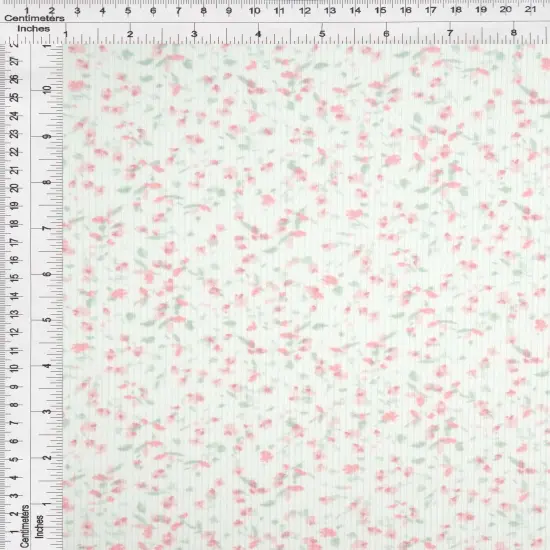 1 Yard Cotton Feel 2x2 Rib Knit Fabric Ditsy Print 58/59 Inches Wide Soft Stretch ROSE {5}