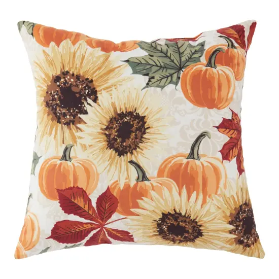Fall 18" Sunflowers Throw Pillow {1}