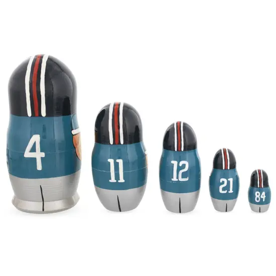 Football Wooden Nesting Dolls {4}