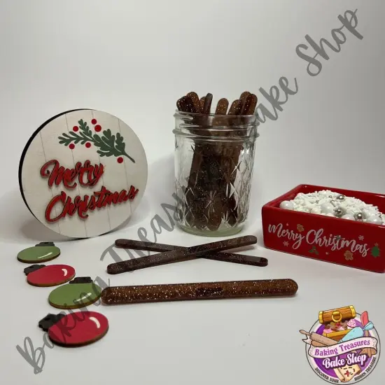 Gingerbread Acrylic Sticks {2}