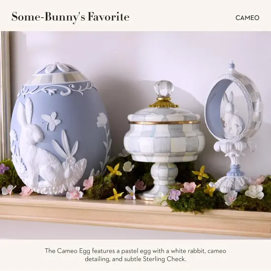 Cameo Egg, Spring and Easter Rabbit Decor, Large {3}