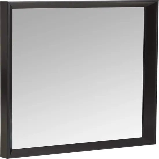 Rectangular Wall Mount Mirror With Peaked Trim, Black, 16 x 20 inch {1}