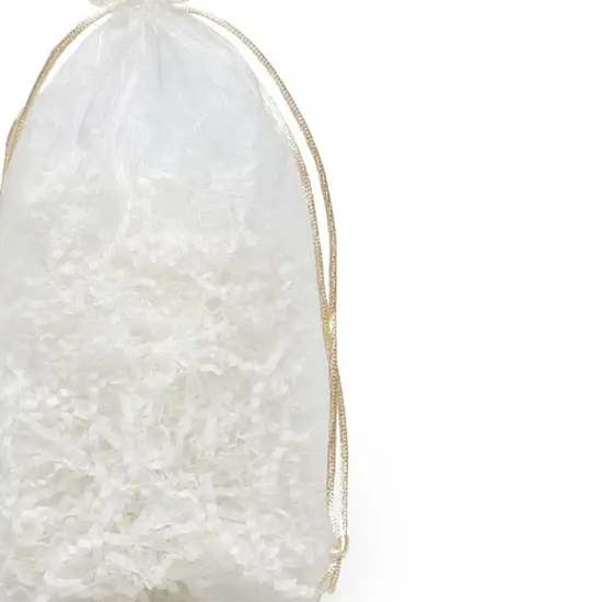 Flat Bottom Organza Bags 3 1/2''x 1''x 5 1/2'' for Wedding Favors Ivory {4}