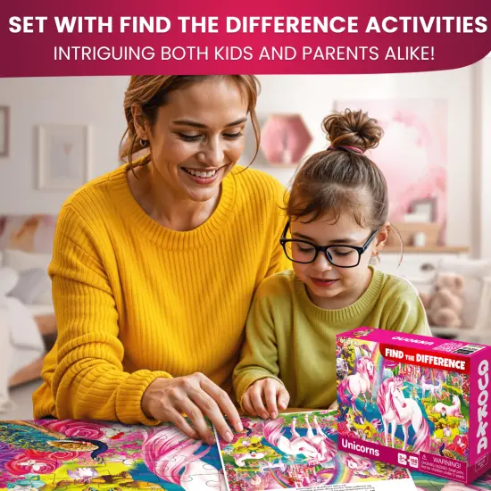 100 Pcs Floor Puzzles for Kids | Unicorns, Princess & Mermaids {4}