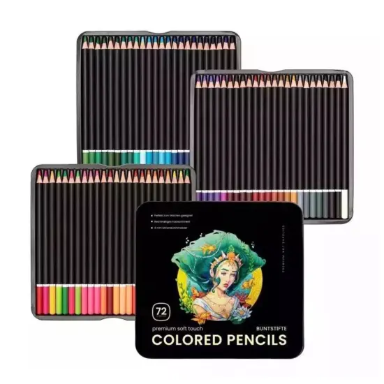 Kitcheniva 72 Pack Premier Colored Pencils Drawing Art Tools Kit {1}