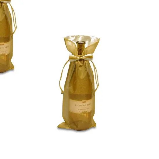 Chic Bow Tie Organza Wine Bag 6" x 14" {6}