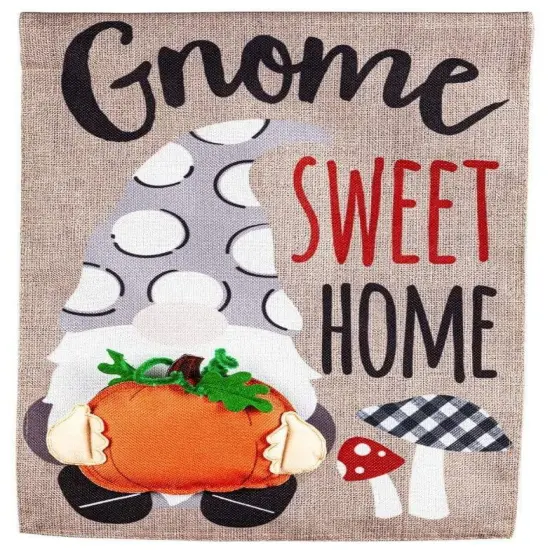 Gnome Interchangeable Garden Flag 2 Sided Burlap {3}