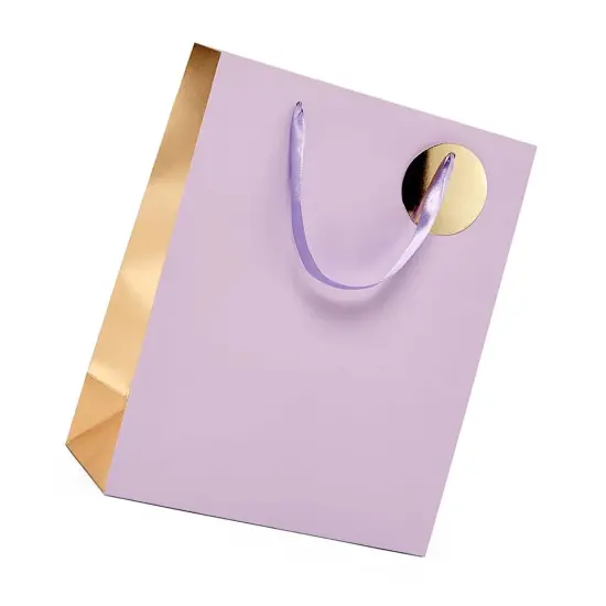 Two-Tone Euro Totes for Luxurious Packaging 10 1/4'' x 4 3/4'' x 12 5/8'' Iris {4}