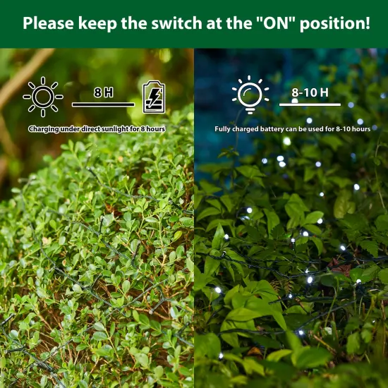 Set of 2 38.5ft. Solar String Light with 100 Lights {6}